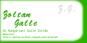 zoltan galle business card
